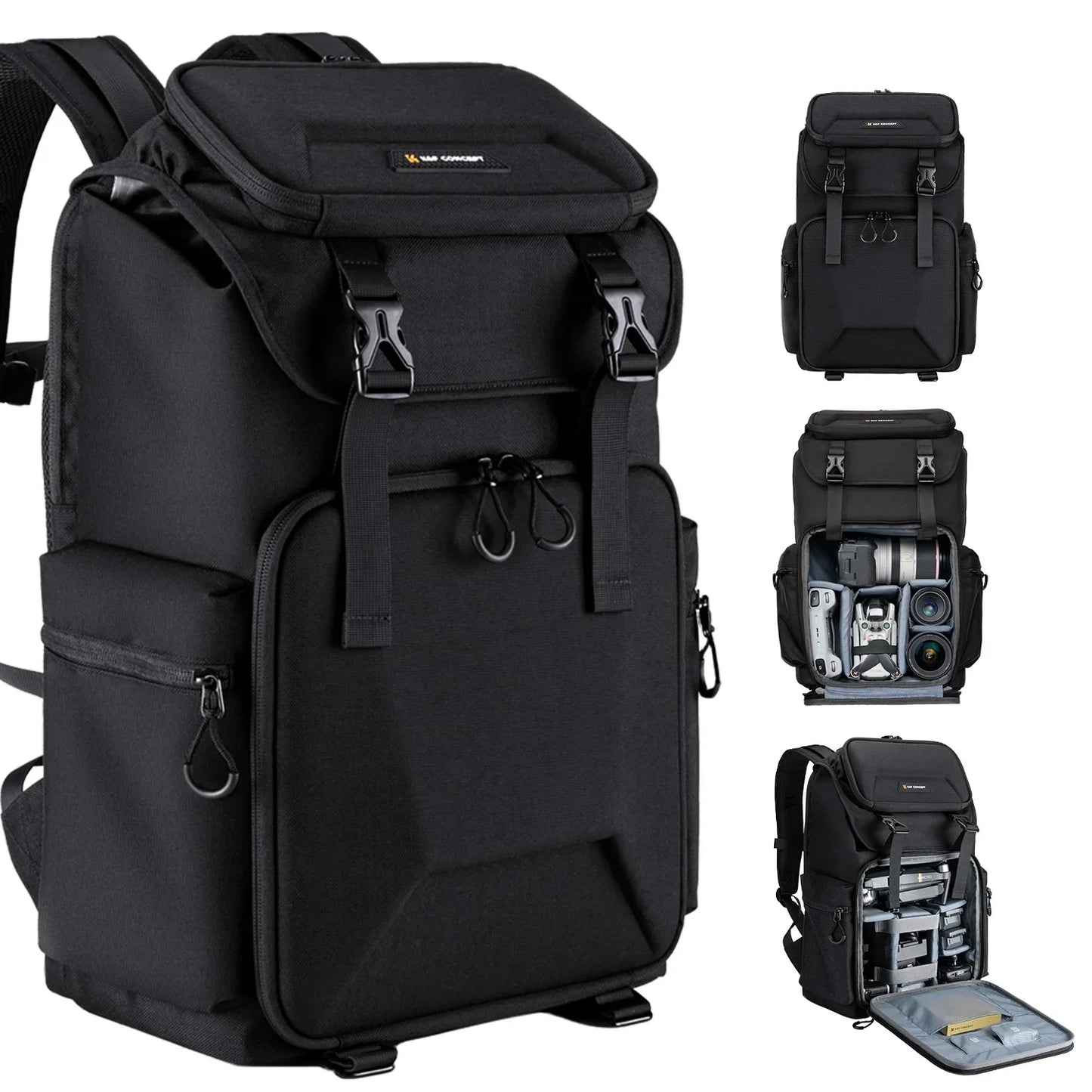 K&F Concept Backpack Bag 25L 15.6" Camera Laptop Compartment DSLR/SLR Mirrorless Camera Case For Sony Canon Nikon Camera
