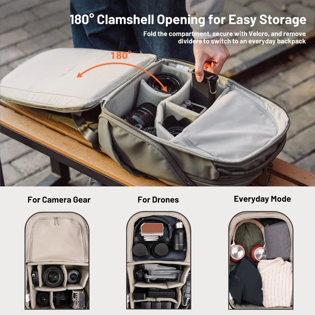 PGYTECH OneGo Lite 16L 22L Camera Backpack For Sony Canon Photographer Bag Drone Case For DJI Air 4 Mini 3 Pro Mavic 3 Series