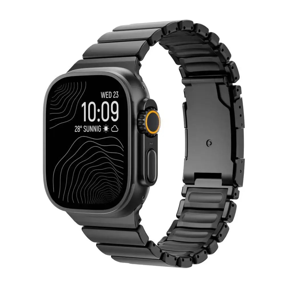 Titanium Silicone Magnetic Strap for Apple Watch Ultra 3/2 49mm Series 11 10 46mm Metal Band for Iwatch 9 8 7 45mm 6 SE 5 44mm