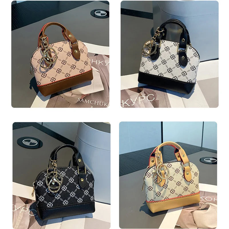 Mini Chain Printed Handheld Diagonal Bag for AirPods pro 4/3/2 Small Headphone Coin Purse Holder with Strap