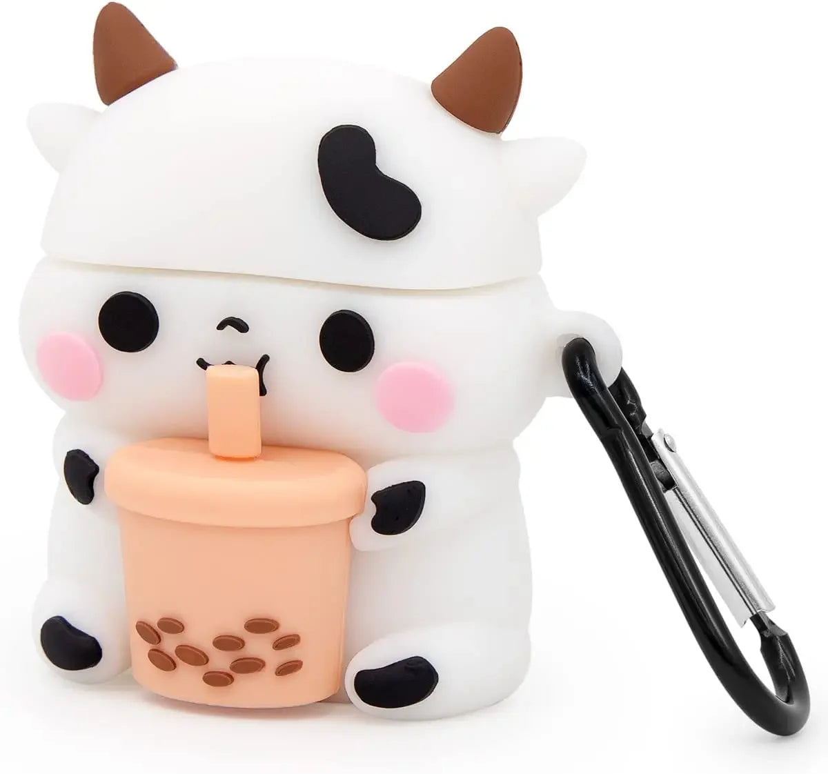 Milk Tea Cow Design 3D Silicone Airpods Protector Case