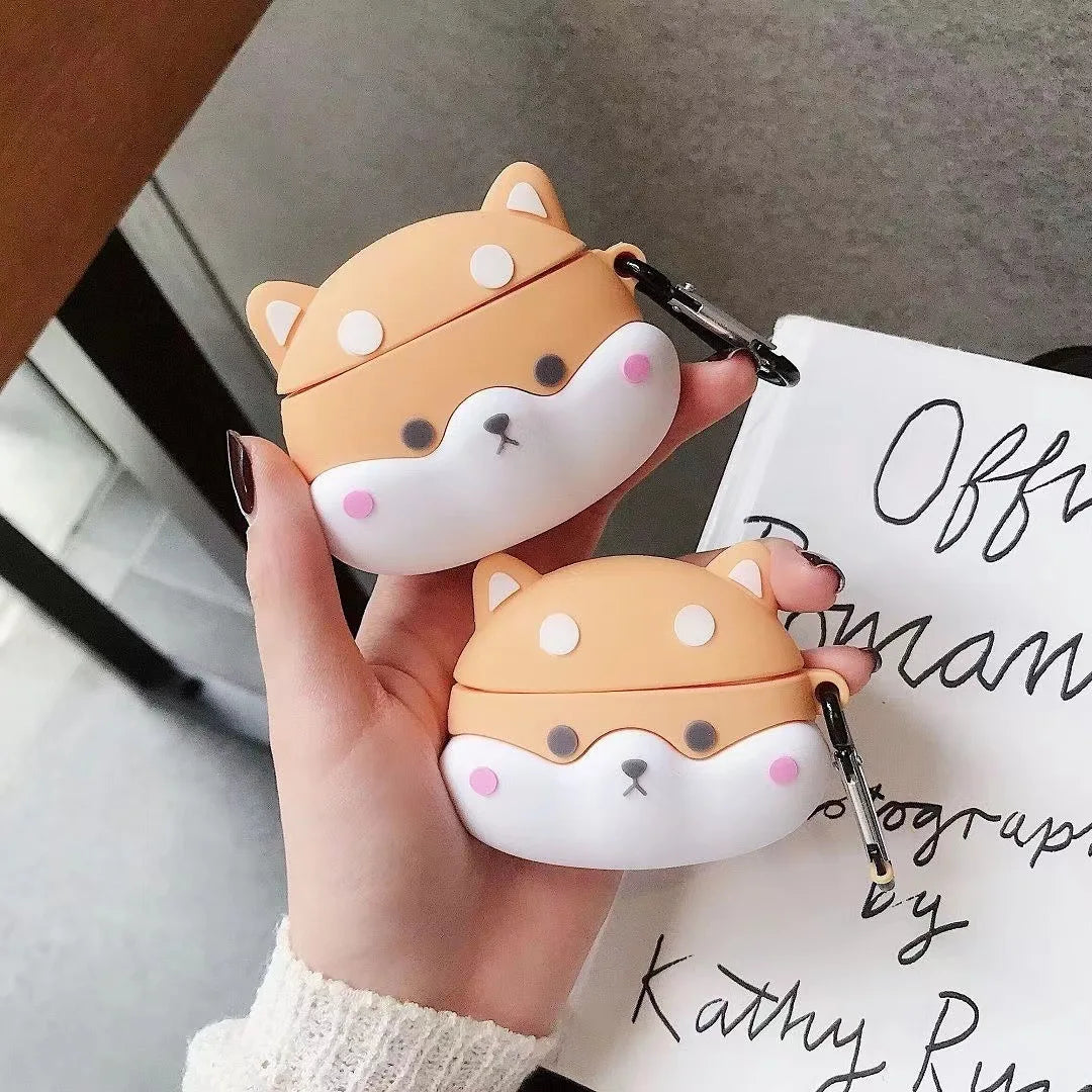 3D Cute Cartoon Capybara Silicone Aipods Protective Case
