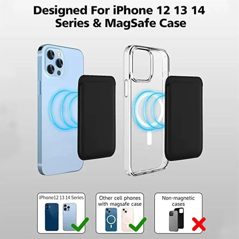 Original Magnetic Card holder Case For iPhone 13 16 15 12 14 Pro Max Plus Phone Leather Bag Official Cover