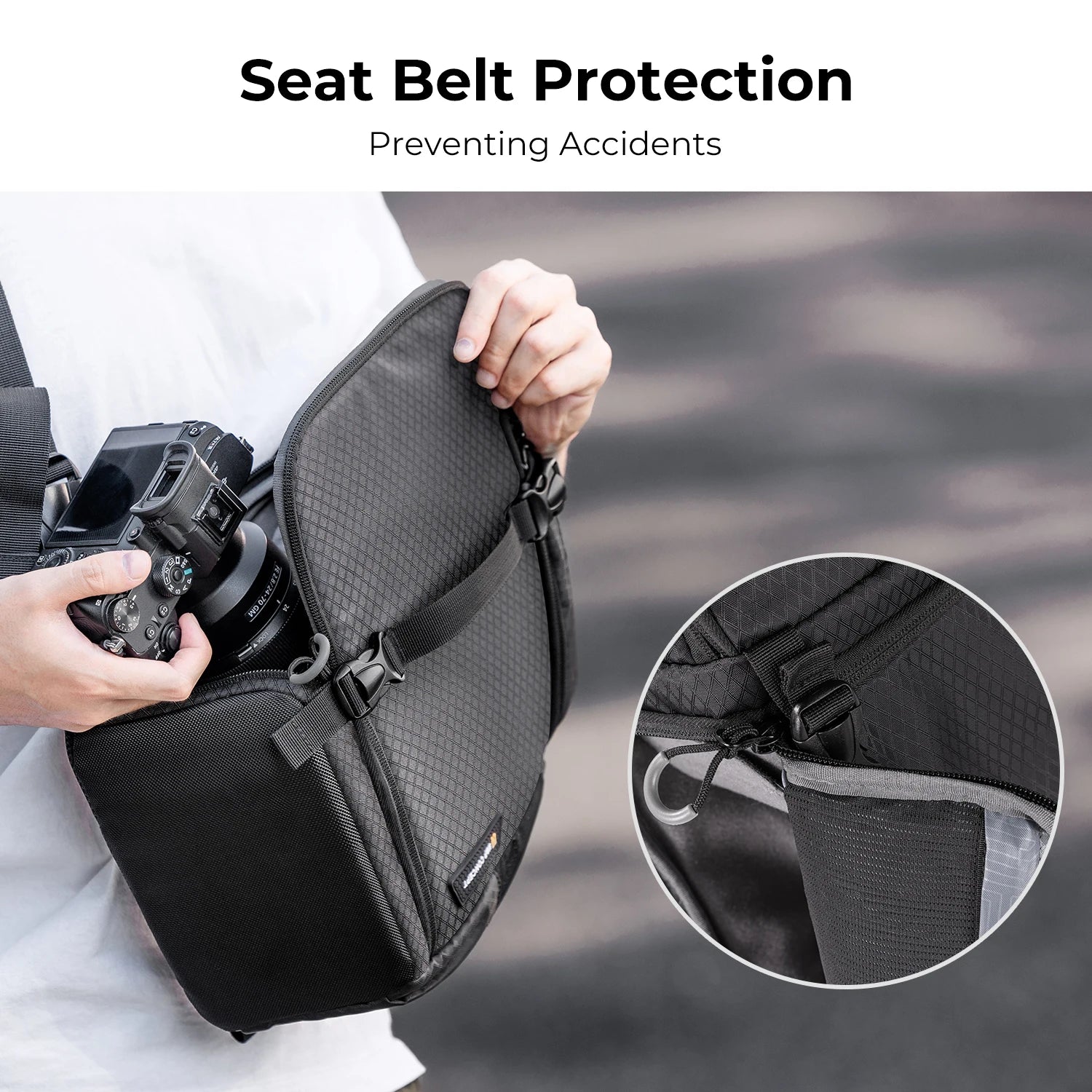 K&F Concept Sling Camera Backpack Shoulder Bag for Photographers Camera Case for Canon/Nikon/Sony/DJI Mavic Drone Backpack Pouch