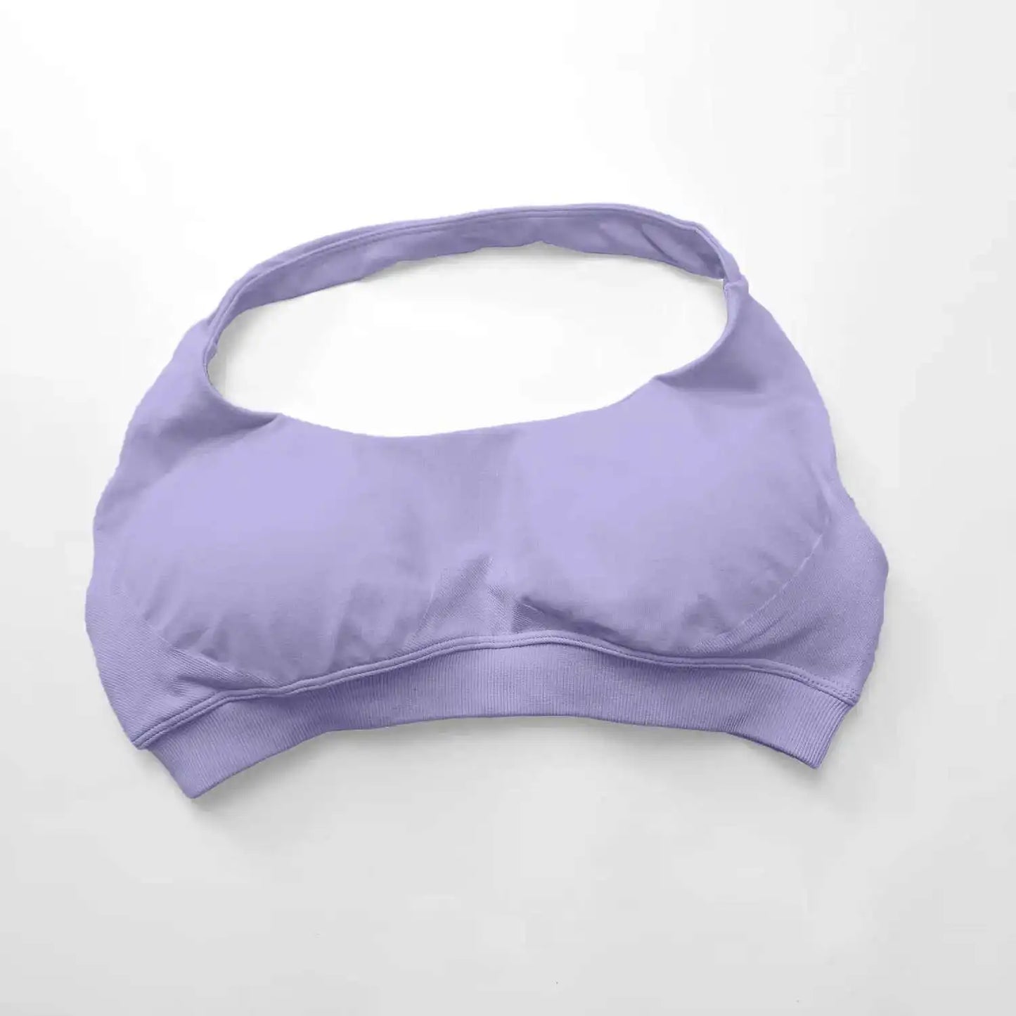NCLAGEN Sports Bra Gym Tops Women Seamless Pilates Halter High Support Push-up Open Back Fitness Yoga Clothes Workout Underwear