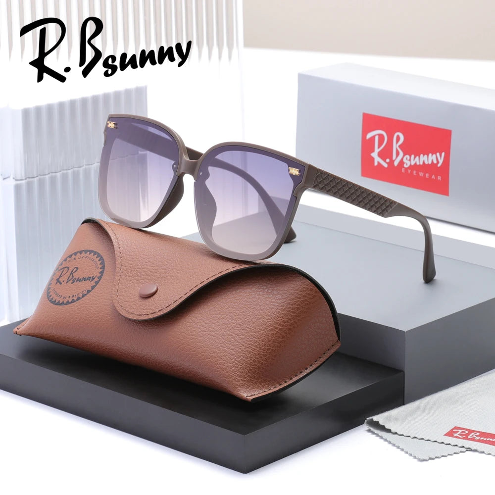 Women‘s Sunglasses Large Fmane UV400 Glasses Design Gradient Square Travel Eyewear Lady Shades