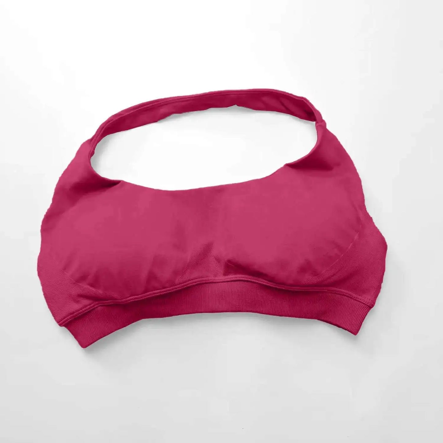 NCLAGEN Sports Bra Gym Tops Women Seamless Pilates Halter High Support Push-up Open Back Fitness Yoga Clothes Workout Underwear