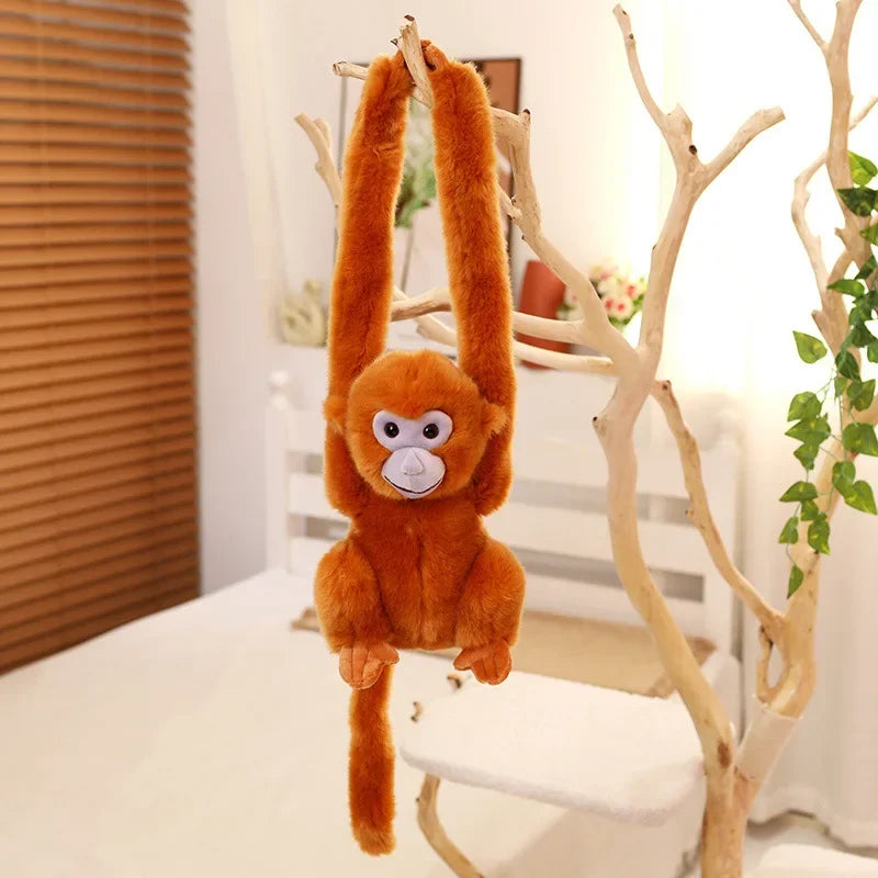 Simulation Cute Monkey Plush Toy Golden Monkey Doll Long Arm Monkey High-end Curtain Bundled Ornaments Stitch Stuffed Toys