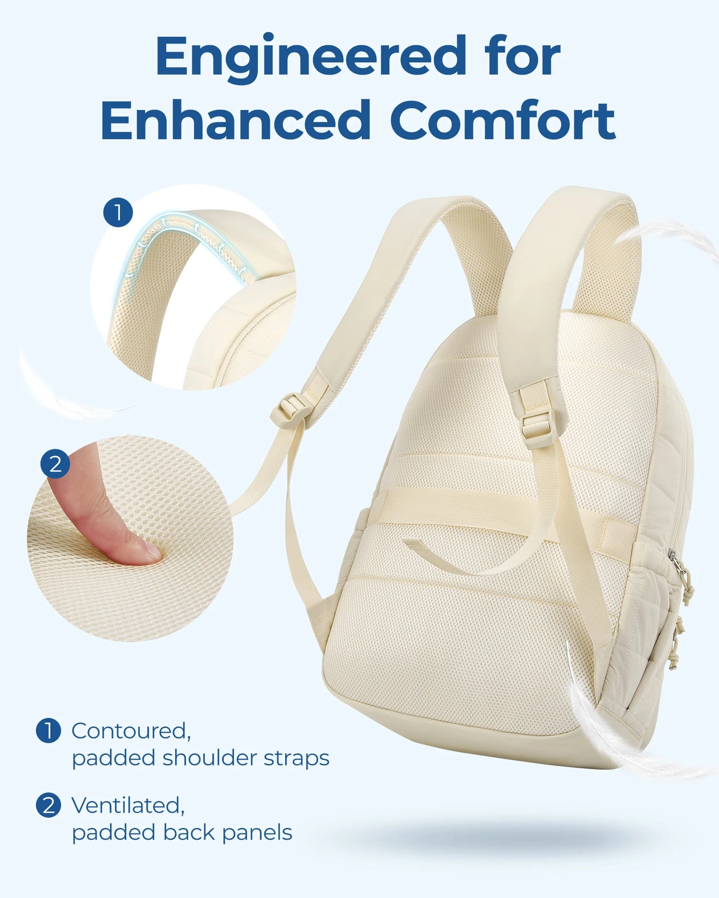 BAGSMART Women's Backpack Large Capacity Travel Backpack Simple Female Bags School College Laptop Backpack for Girls
