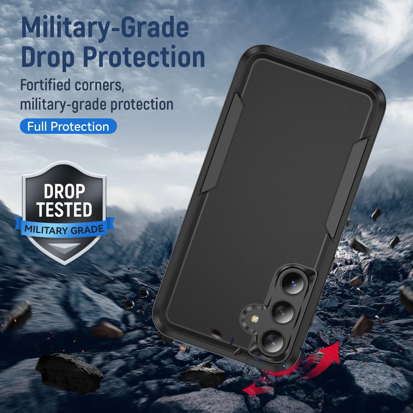 Military Grade Cases for Samsung Galaxy S25 FE S22 S23 S26 Plus S24 FE Ultra Edge A17 A54 A16 5G A56 A55 A35 A15 Armor Case