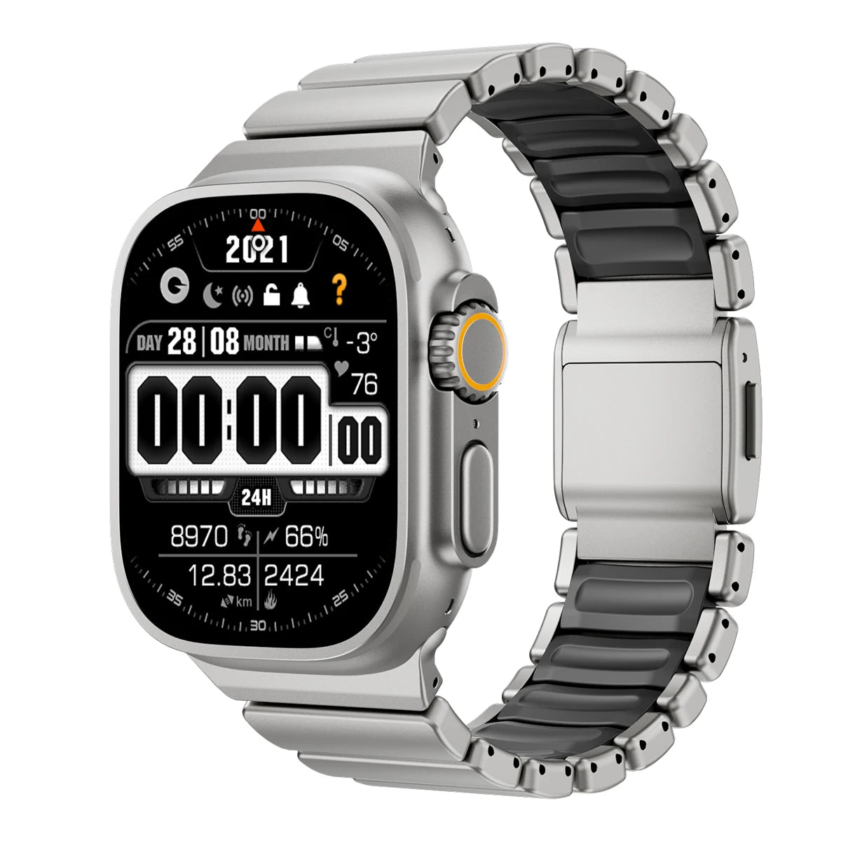 Titanium Silicone Magnetic Strap for Apple Watch Ultra 3/2 49mm Series 11 10 46mm Metal Band for Iwatch 9 8 7 45mm 6 SE 5 44mm