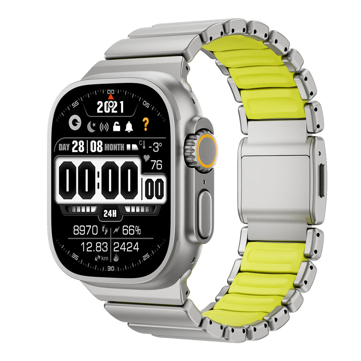 Titanium Silicone Magnetic Strap for Apple Watch Ultra 3/2 49mm Series 11 10 46mm Metal Band for Iwatch 9 8 7 45mm 6 SE 5 44mm