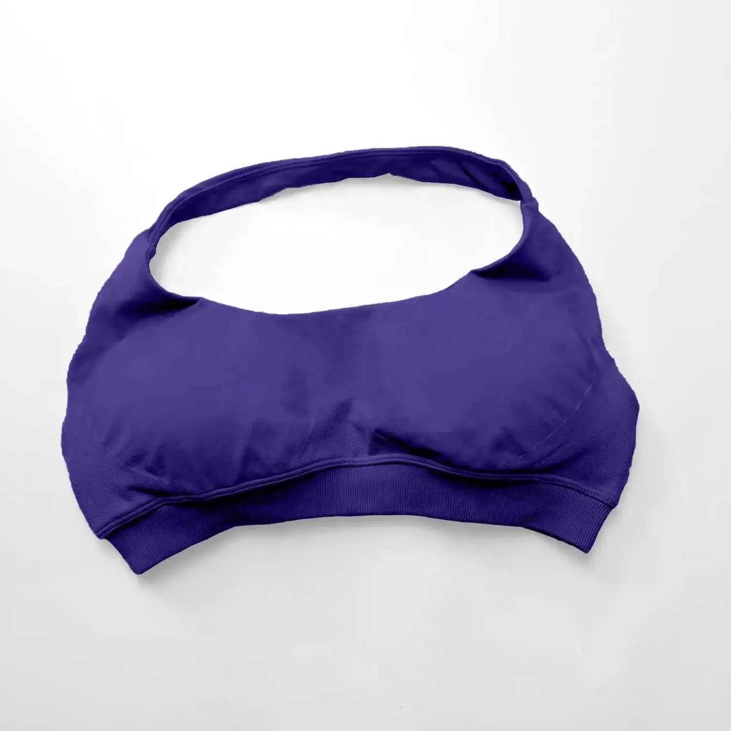 NCLAGEN Sports Bra Gym Tops Women Seamless Pilates Halter High Support Push-up Open Back Fitness Yoga Clothes Workout Underwear