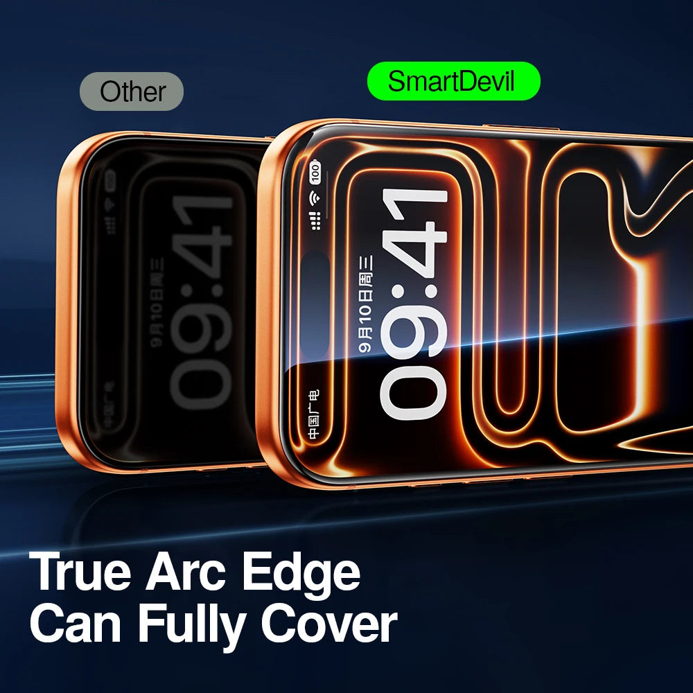 SmartDevil Full Cover Tempered Glass for iPhone 17 17Pro Max 16ProMax 16Pro Screen Protector for iPhone 15Pro HD Anti-blue Light