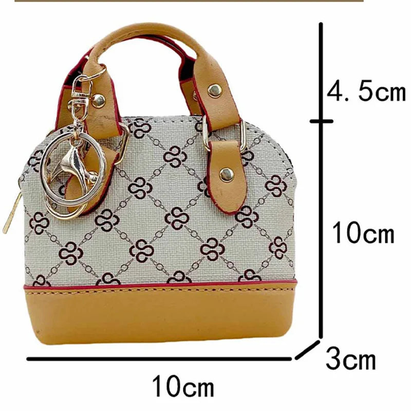 Mini Chain Printed Handheld Diagonal Bag for AirPods pro 4/3/2 Small Headphone Coin Purse Holder with Strap