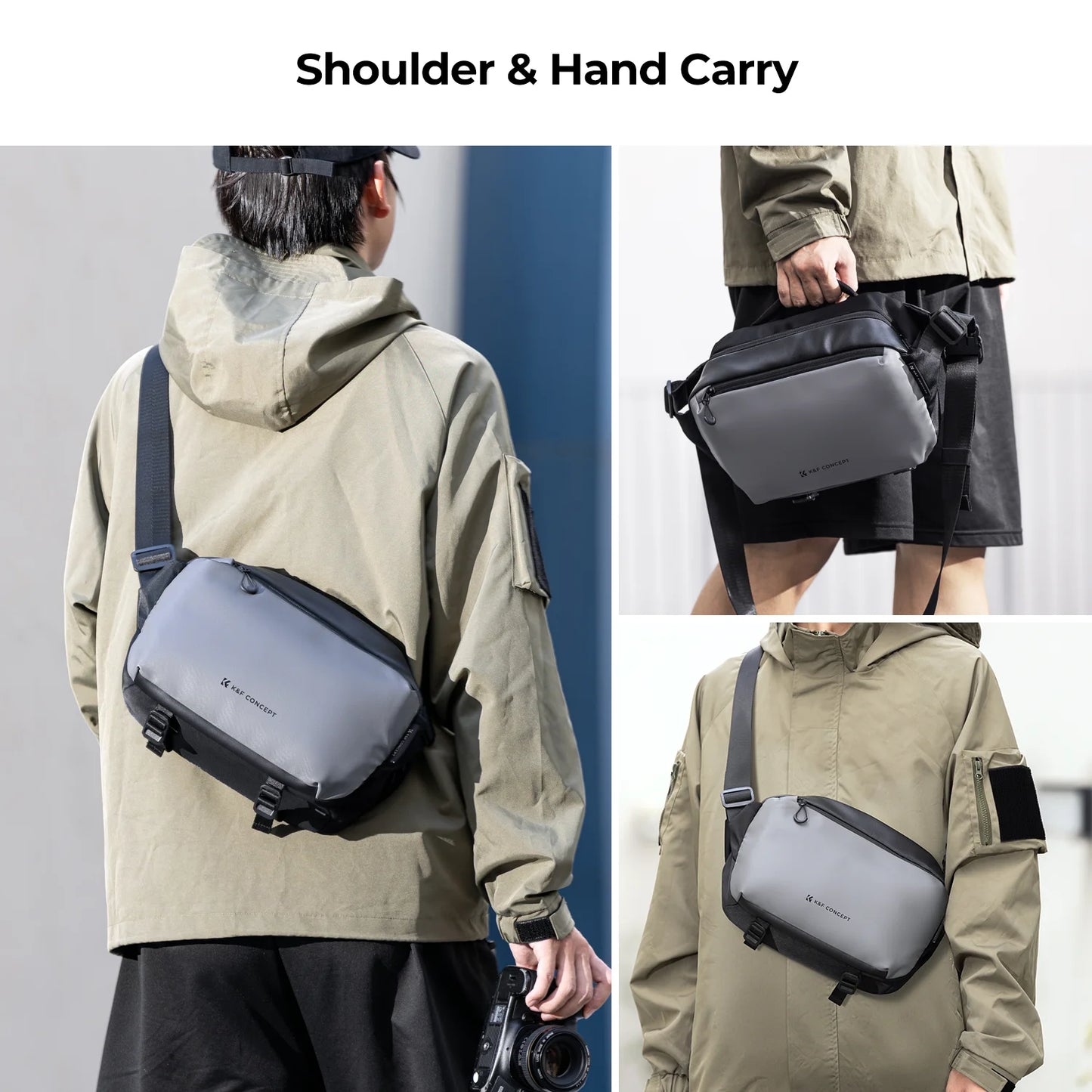 K&F Concept Lightweight Camera Sling Bag 10L Photography Shoulder Bag for Digital Canon/Nikon/Sony Camears/DJI Mavic Drone Pouch