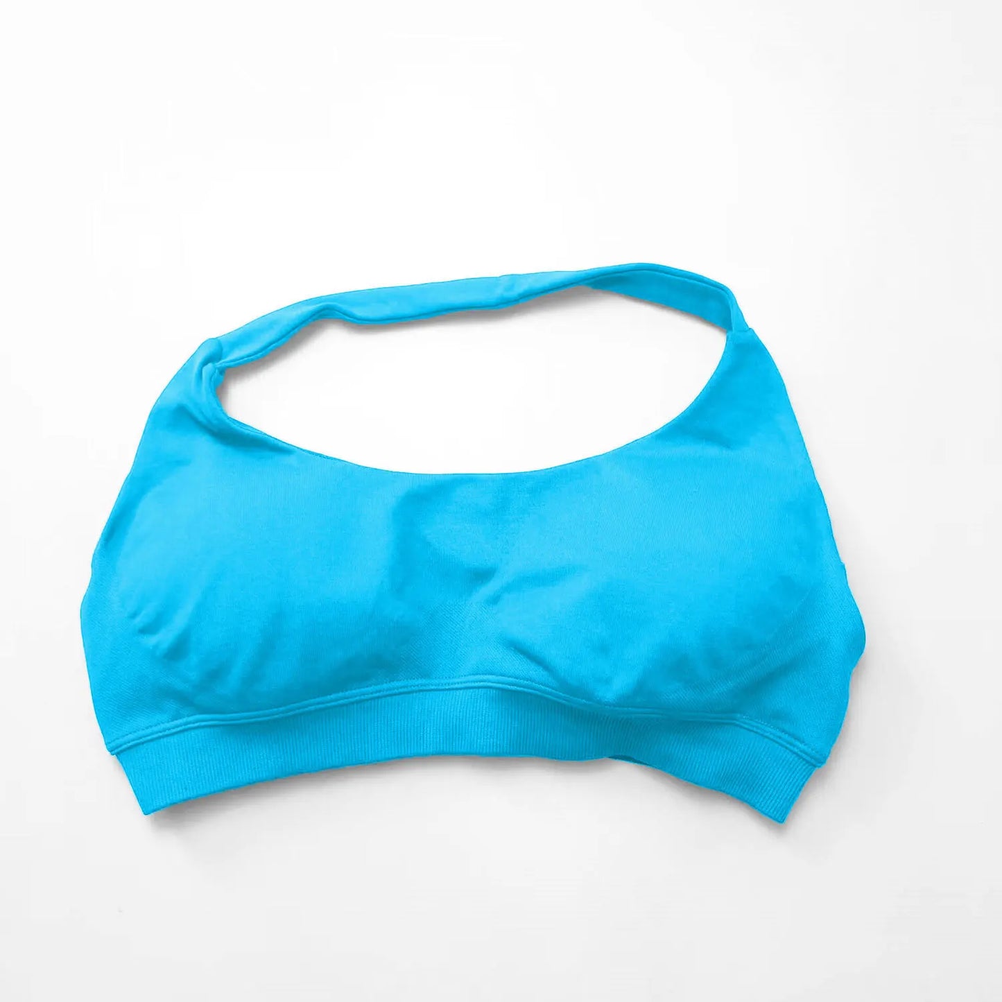 NCLAGEN Sports Bra Gym Tops Women Seamless Pilates Halter High Support Push-up Open Back Fitness Yoga Clothes Workout Underwear