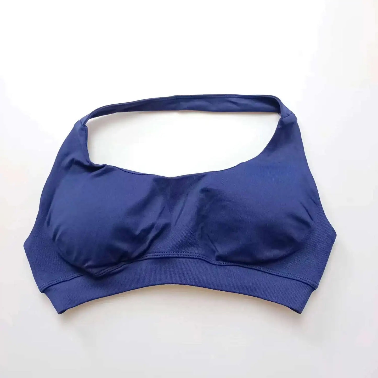 NCLAGEN Sports Bra Gym Tops Women Seamless Pilates Halter High Support Push-up Open Back Fitness Yoga Clothes Workout Underwear