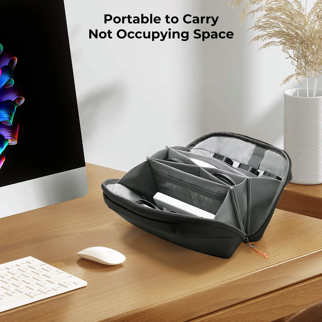 K&F Concept Digital Storage Bag Large Capacity 4L Portable Pouch Case Organizer for Camera Accessories Charger Cable Hub Adapter