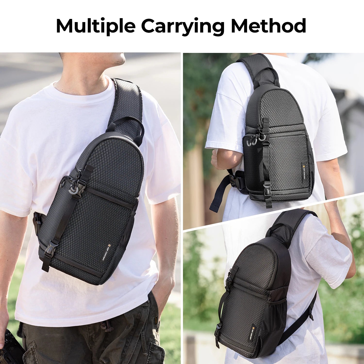 K&F Concept Sling Camera Backpack Shoulder Bag for Photographers Camera Case for Canon/Nikon/Sony/DJI Mavic Drone Backpack Pouch