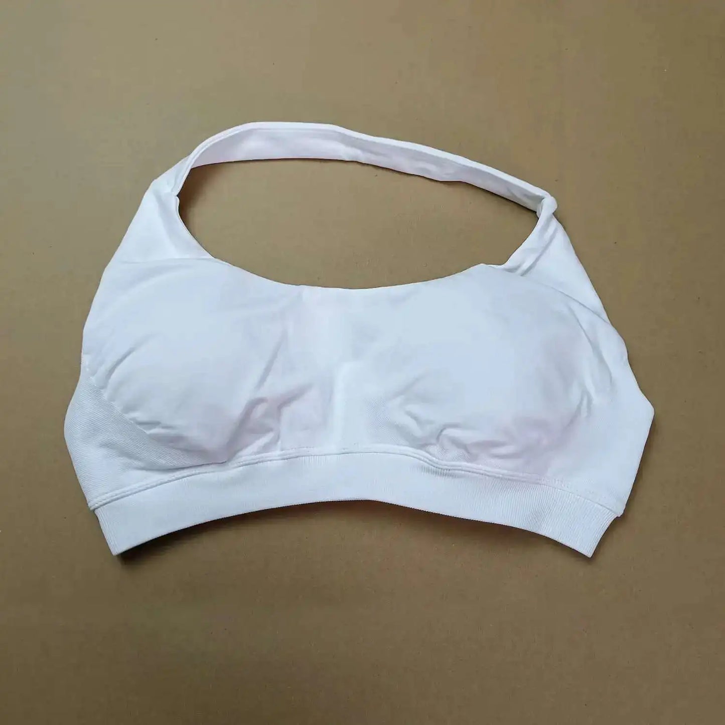 NCLAGEN Sports Bra Gym Tops Women Seamless Pilates Halter High Support Push-up Open Back Fitness Yoga Clothes Workout Underwear