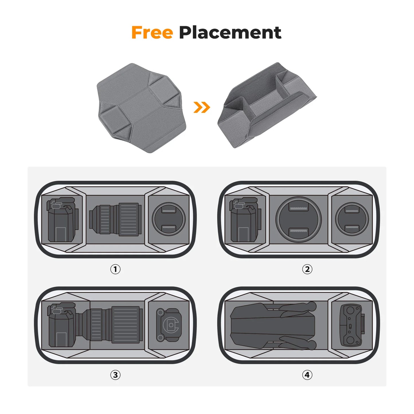 K&F Concept 10L Camera Shoulder Bag for Digital Canon/Nikon/Sony/DJI Drone Lightweight Travel Photography Sling Bag Carry Pouchs