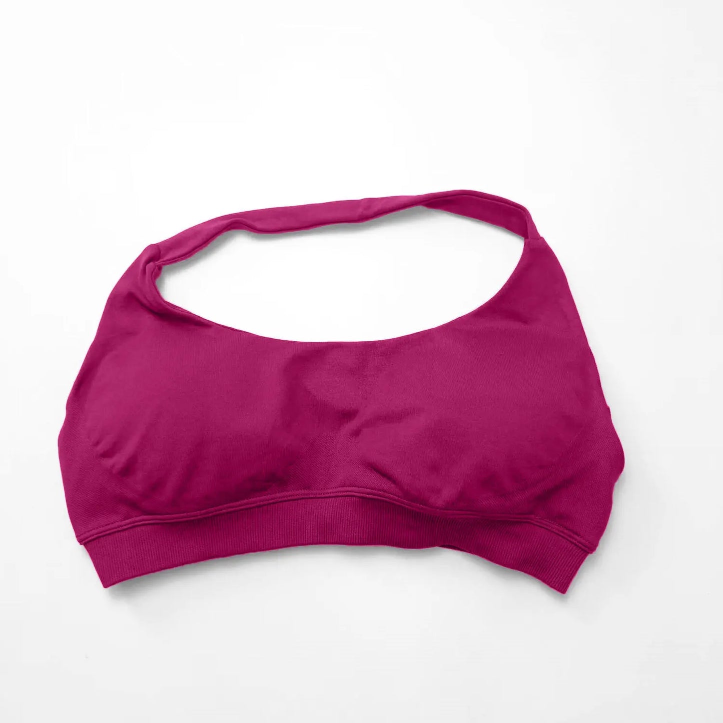NCLAGEN Sports Bra Gym Tops Women Seamless Pilates Halter High Support Push-up Open Back Fitness Yoga Clothes Workout Underwear