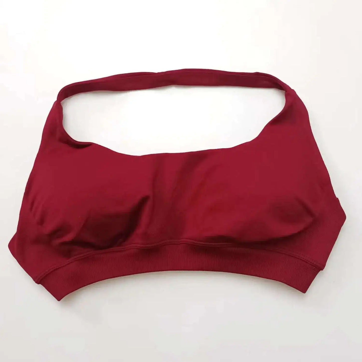 NCLAGEN Sports Bra Gym Tops Women Seamless Pilates Halter High Support Push-up Open Back Fitness Yoga Clothes Workout Underwear