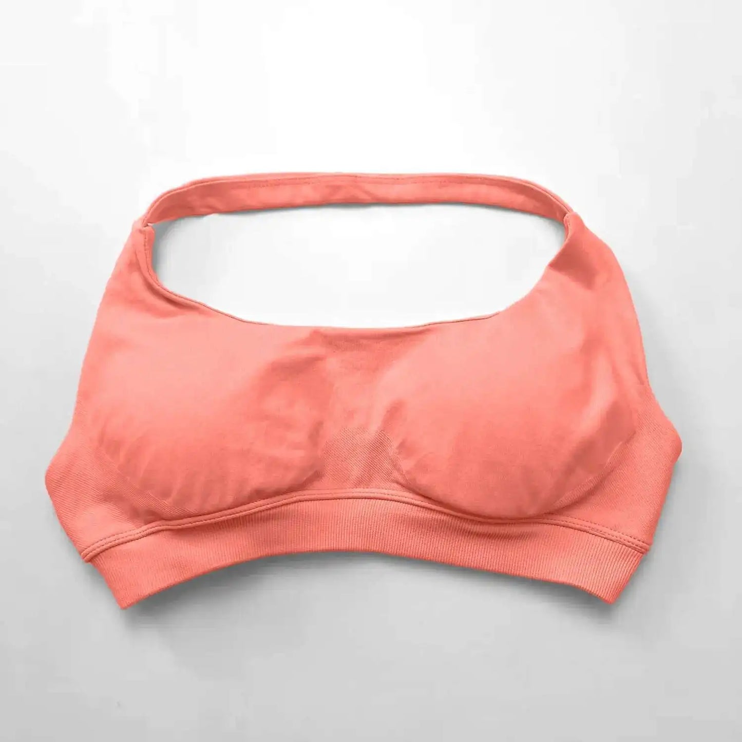 NCLAGEN Sports Bra Gym Tops Women Seamless Pilates Halter High Support Push-up Open Back Fitness Yoga Clothes Workout Underwear