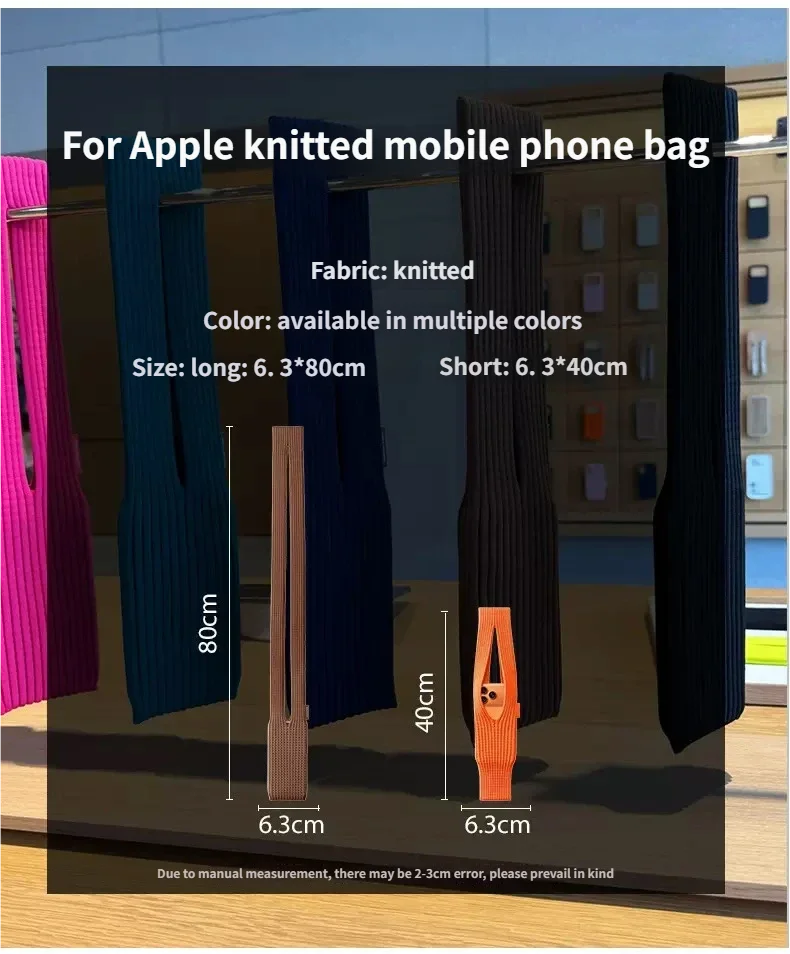 2025 Winter Tech Fashion Accessory For Apple iPhone iPad Knitted Crossbody Unisex Mini Single Shoulder Sling Christmas Lovers